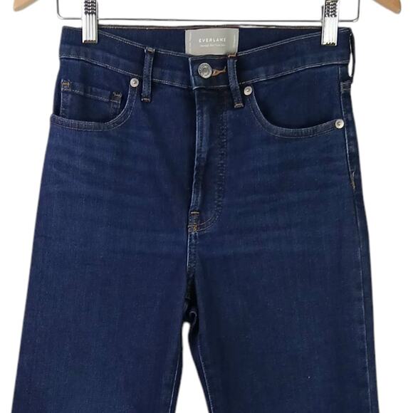 Everlane SZ 26 The High Rise Flair Jean Dark Wash Boho Hippie 70s Festival - Picture 3 of 7